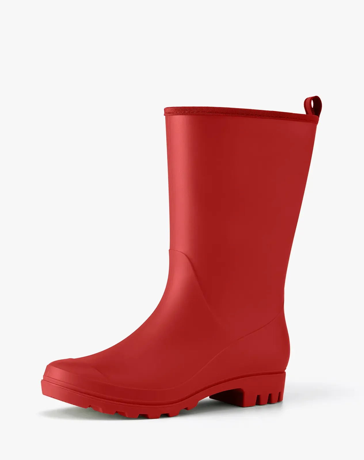 Red Women's Non-slip Mid-Calf Rain Boots for XSX74WCP image 2