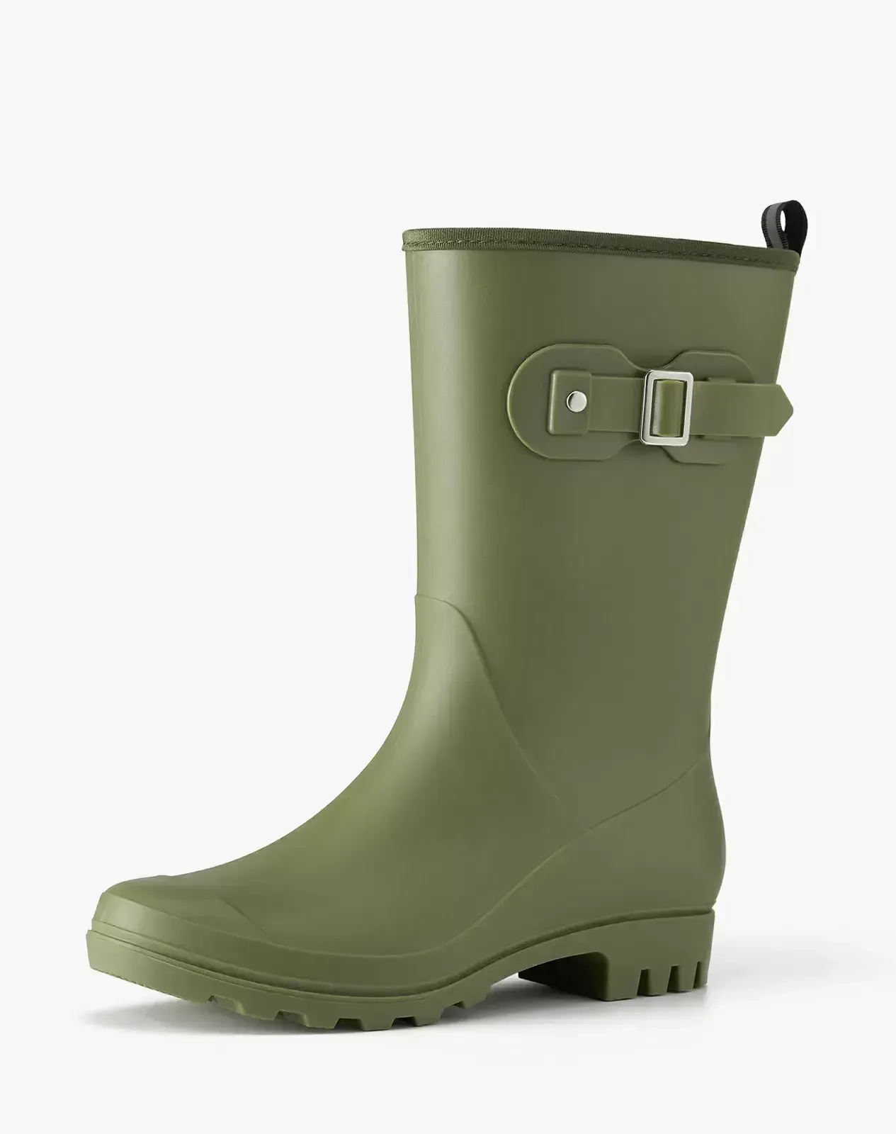 Green Women's Comfortable Buckle Rain Boots for XSX75WCP image 2