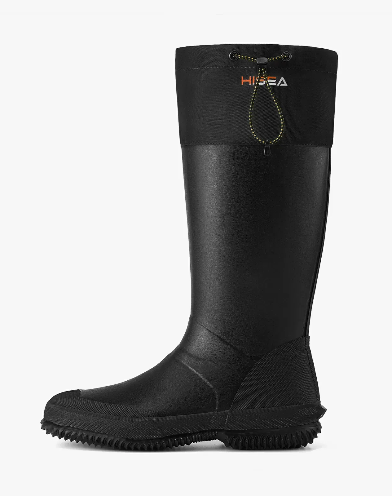 Black Men's Durable Outdoor Rubber Rain Boots for XSX76CP image 1