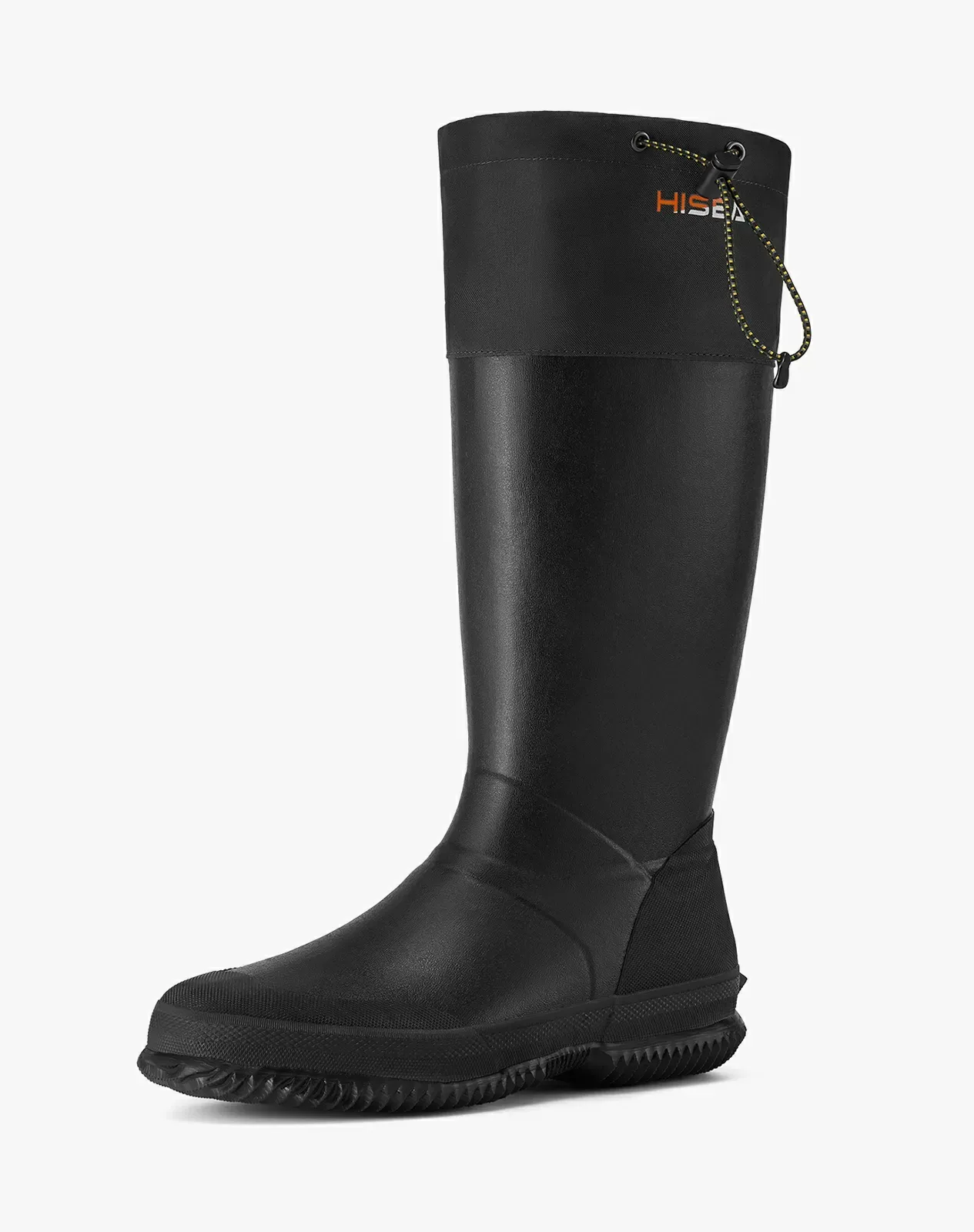 Black Men's Durable Outdoor Rubber Rain Boots for XSX76CP image 2