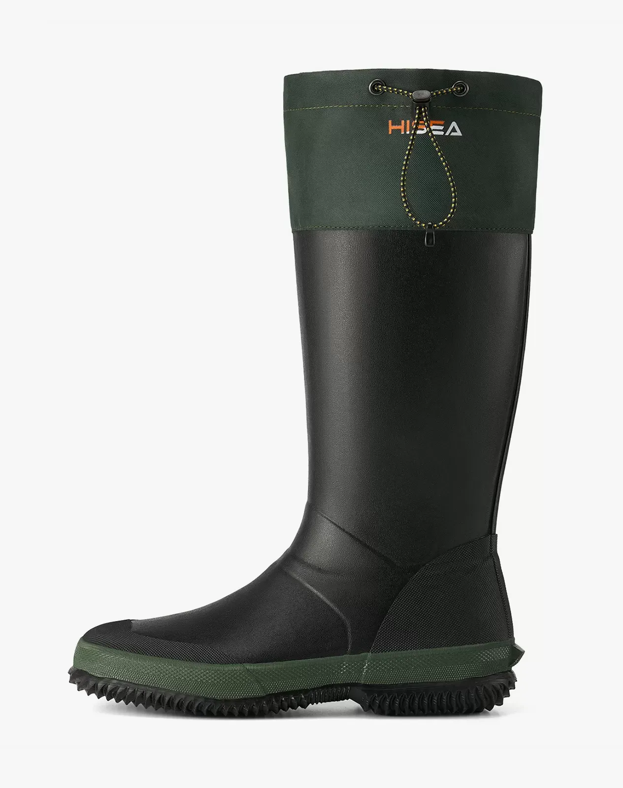 Green Men's Durable Outdoor Rubber Rain Boots HISEA