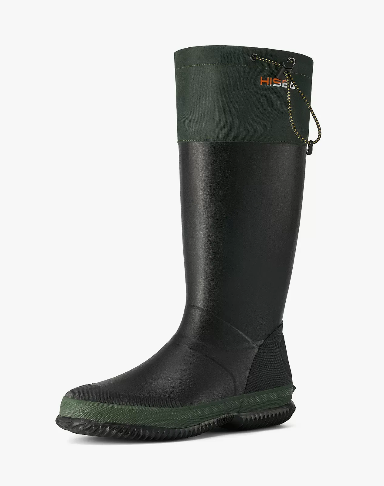 Green Men's Durable Outdoor Rubber Rain Boots | HISEA