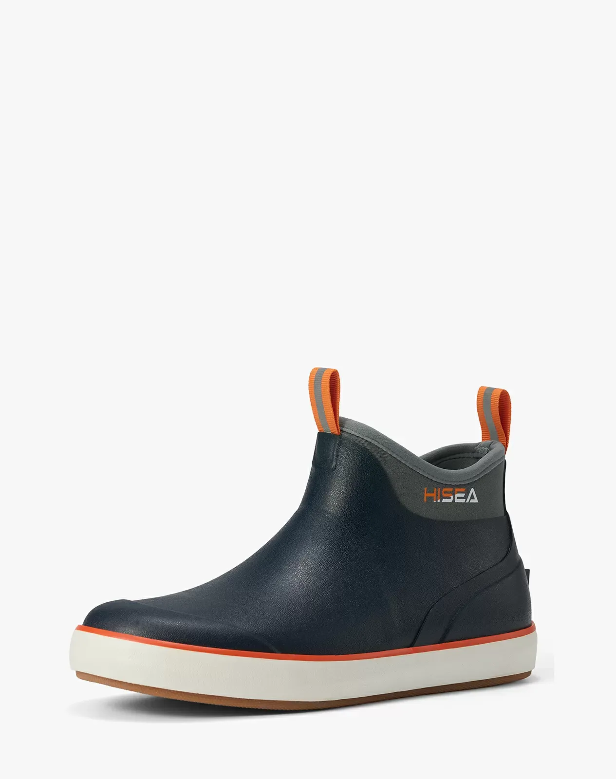 Navy Men's Rubber Ankle Rain Boots for XSX80CP image 2