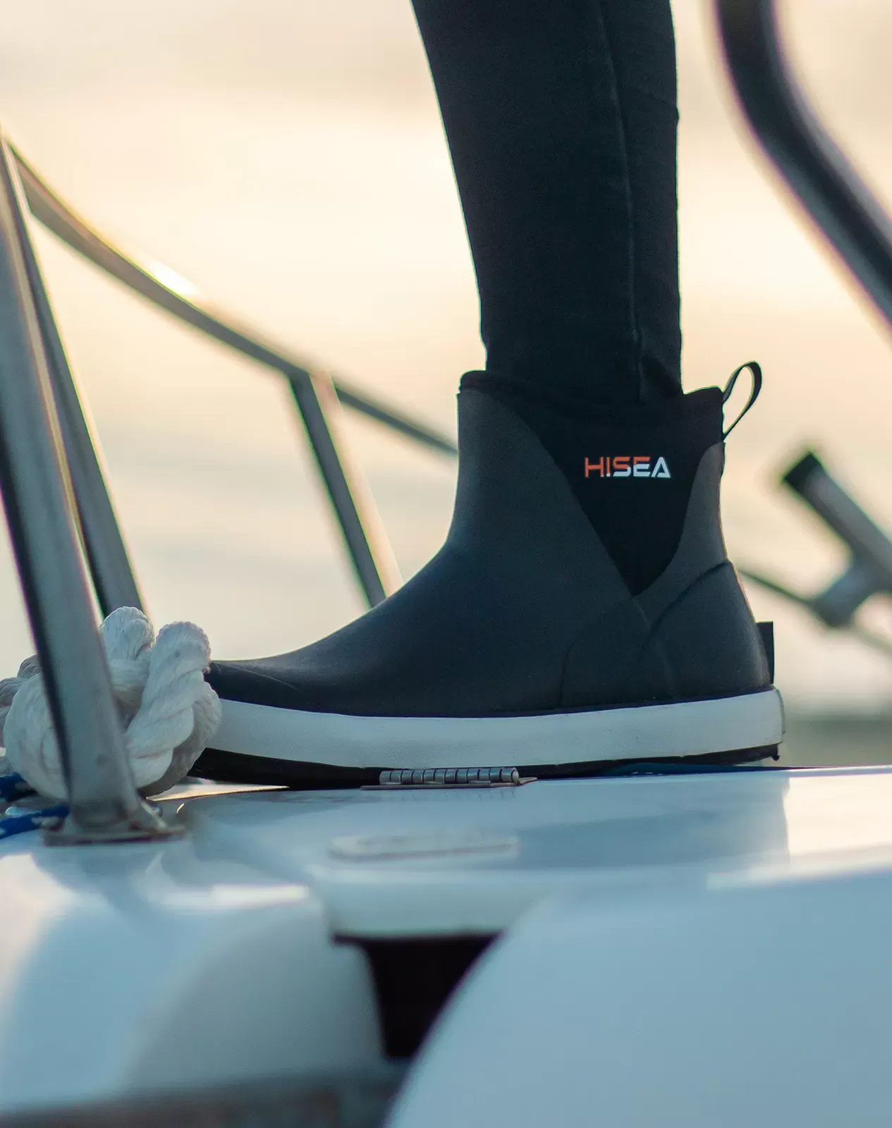Navy Men's Anti-slip Deck Boots | HISEA