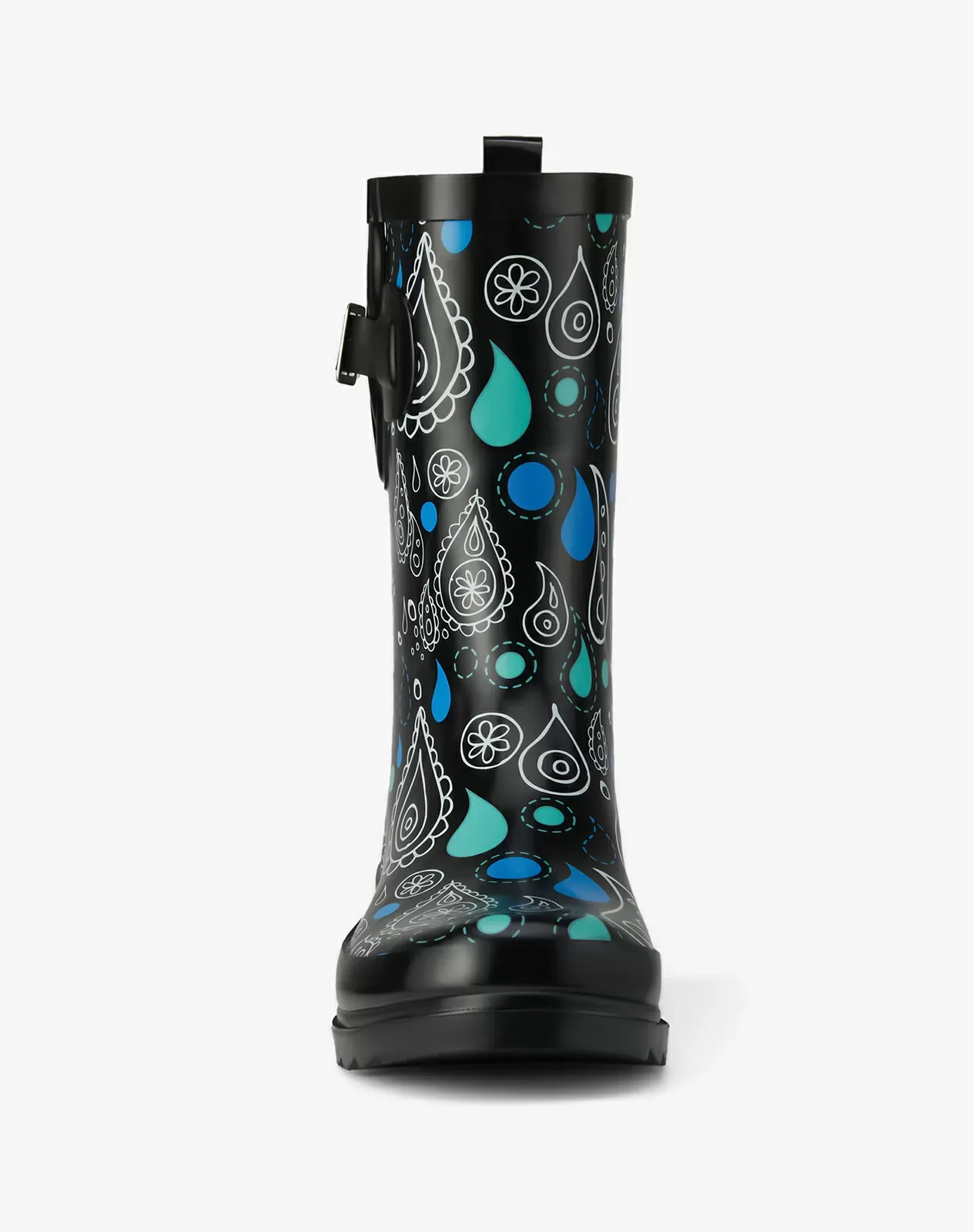 Blue Women's Adjustable Buckle Rain Boots for XSX84WCP image 5