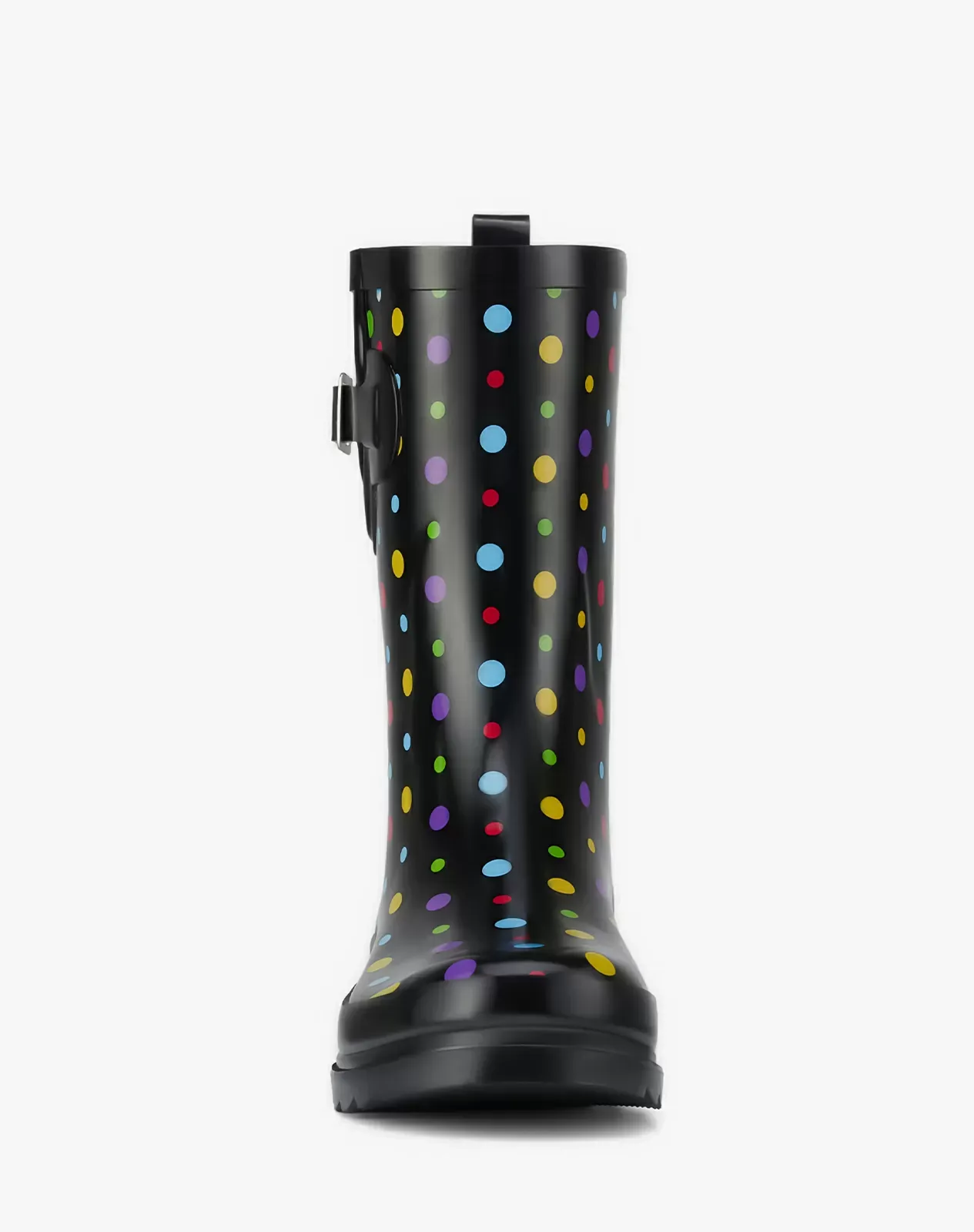 Polka dots Women's Adjustable Buckle Rain Boots for XSX84WCP image 5