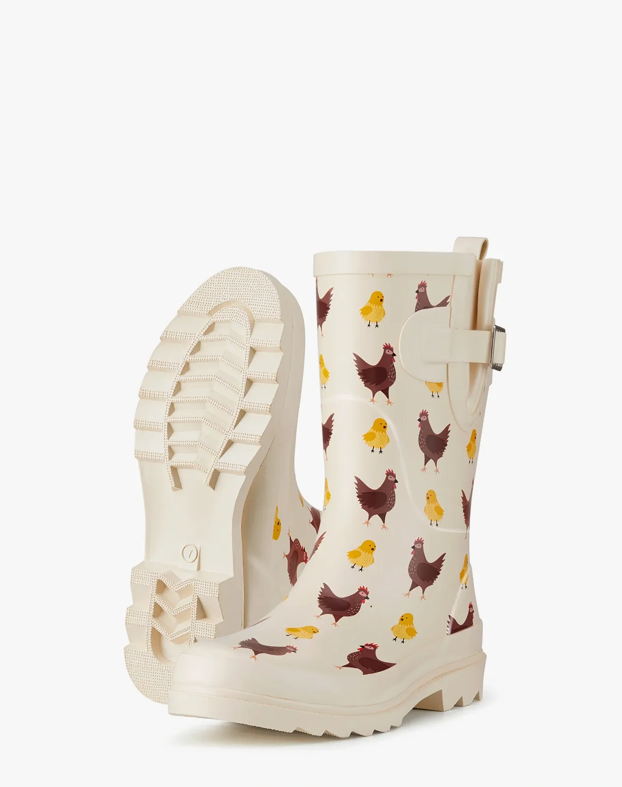 Yellow Women's Adjustable Buckle Rain Boots for XSX84WCP image 2