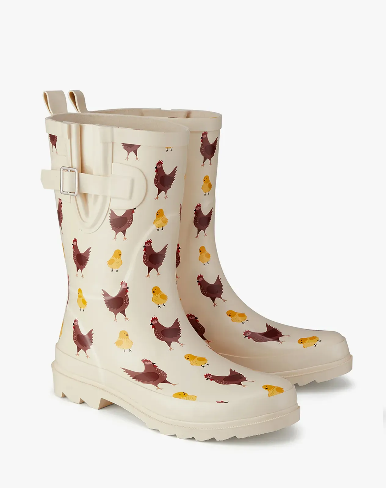 Yellow Women's Adjustable Buckle Rain Boots for XSX84WCP image 3