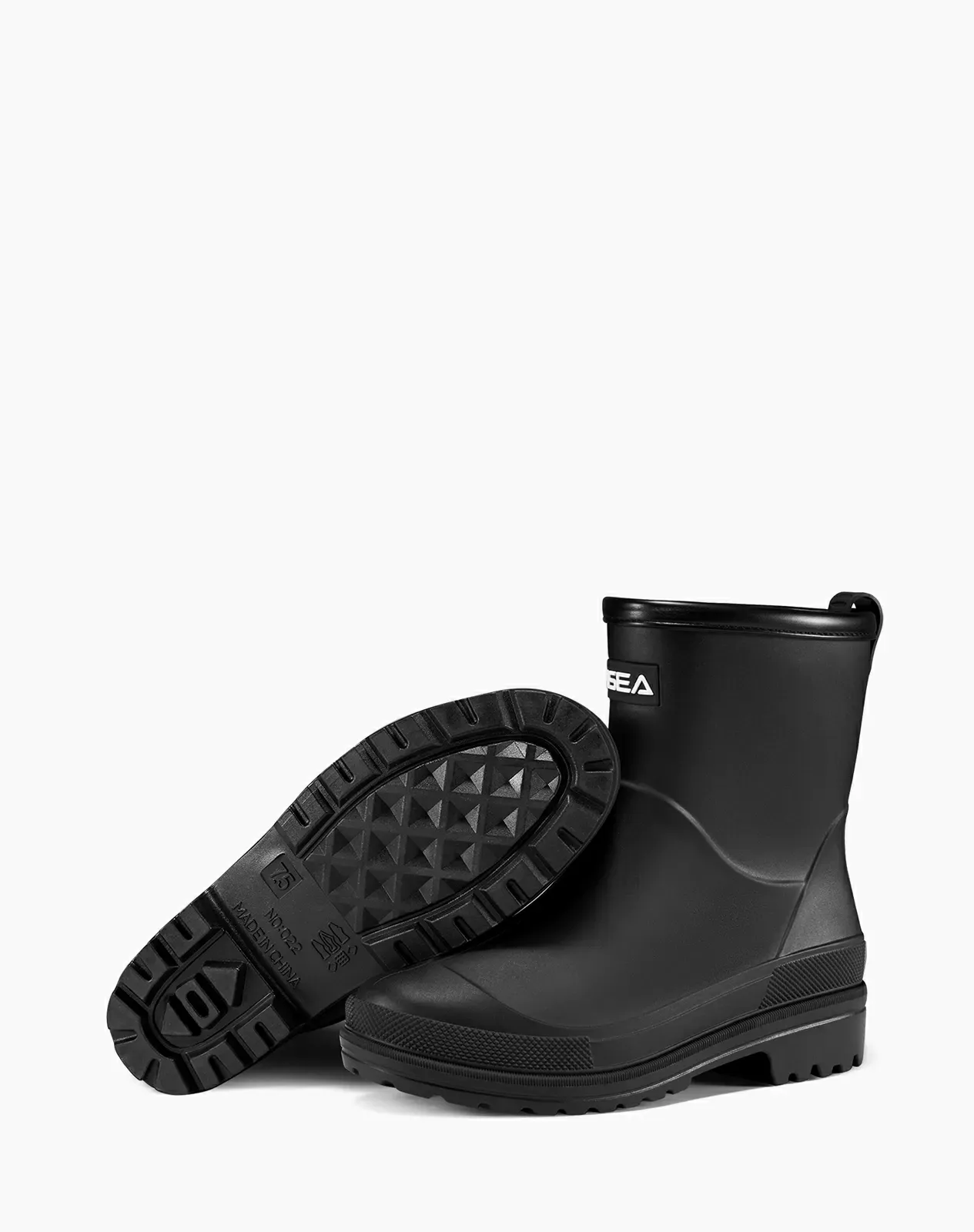 Black Women's Chelsa PVC Ankle Rain Boots for XSX89WCP image 3