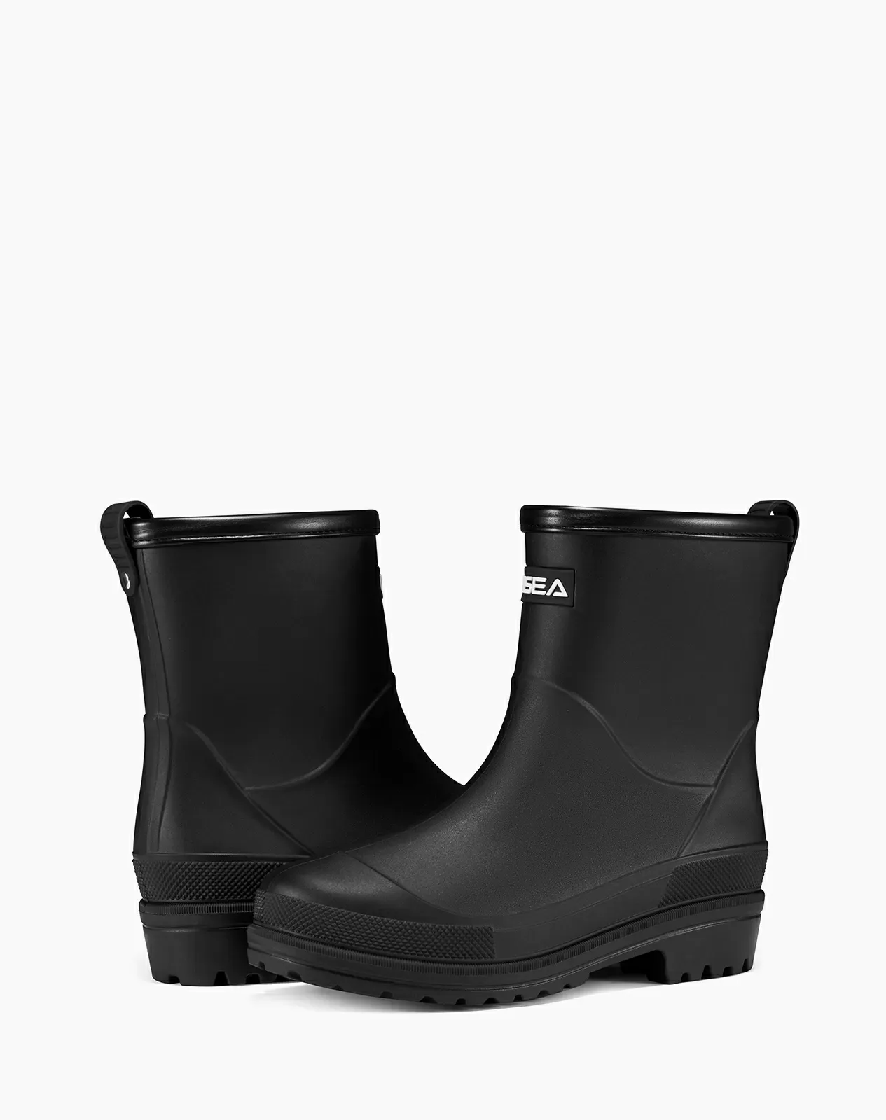 Black Women's Chelsa PVC Ankle Rain Boots for XSX89WCP image 4