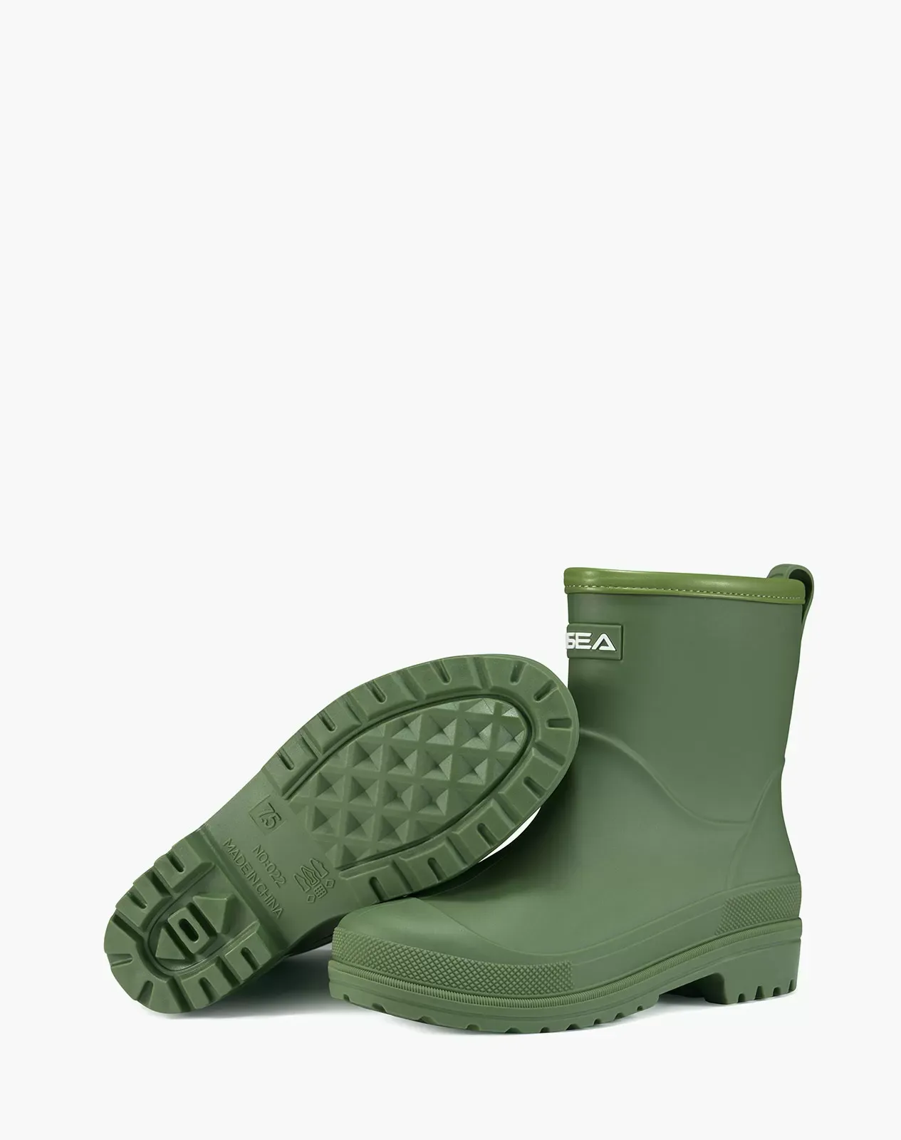 Green Women's Chelsa PVC Ankle Rain Boots for XSX89WCP image 3
