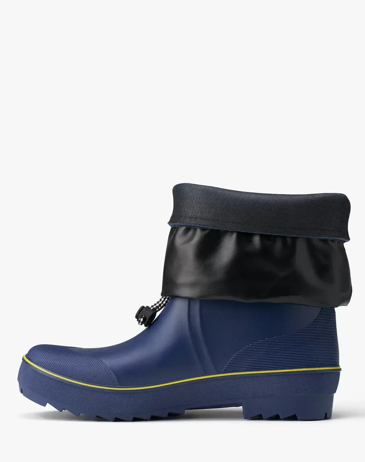 Navy Men's Rubber Mid Calf Rain Boots with Adjustable Closure for XSX90CP image 4
