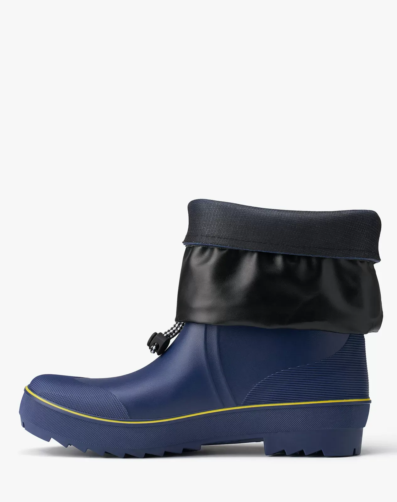 Navy Men's Rubber Mid Calf Rain Boots with Adjustable Closure for XSX90CP image 4
