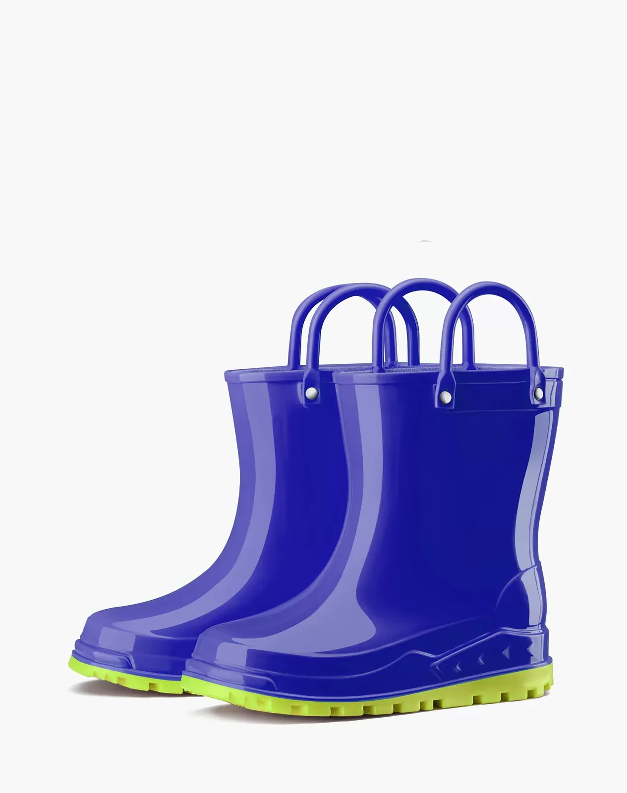 Blue Kids' PVC Rain Boots with Handles for XSX91KCP image 2