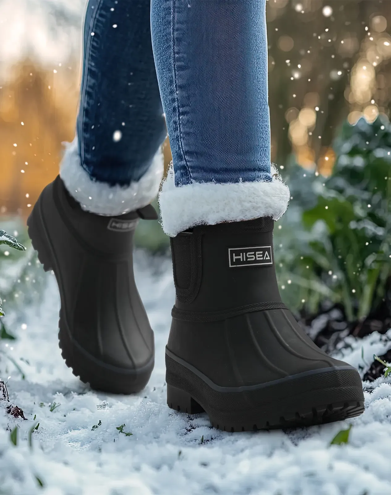 New WEATHER SNOW DUCK BOOT R5 Women Mid Calf Winter Duck Boots Snow Boots Insulated Faux  main image 4