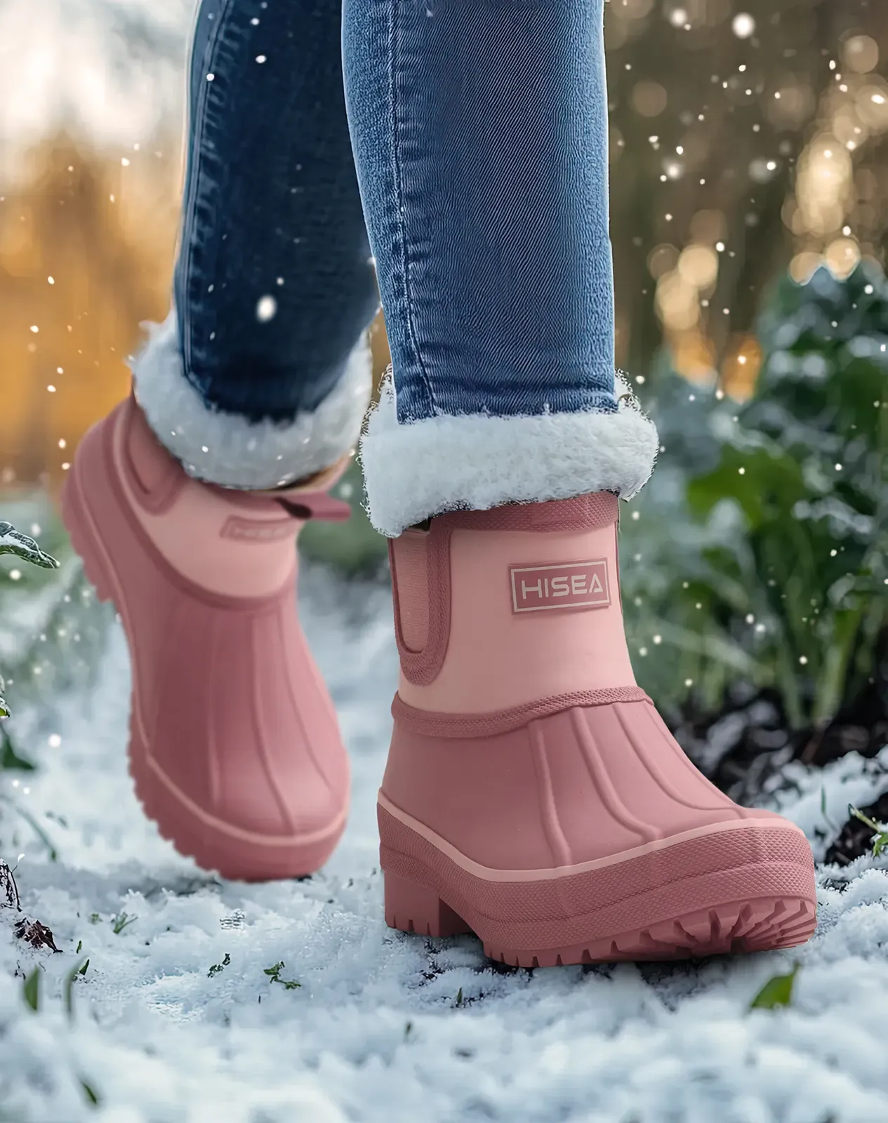 Pink Women's Winter Snow Duck Boots for XSX92WCP image 6
