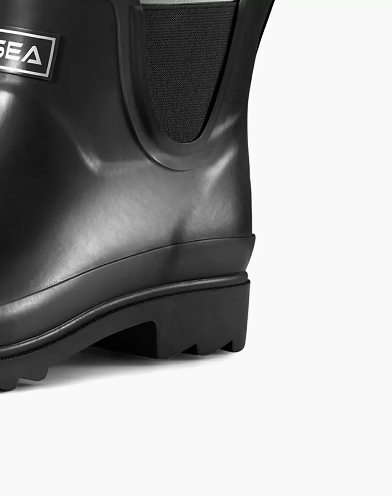 Black Women's Chelsa Rubber Ankle Rain Boots for XSX94WCP image 6