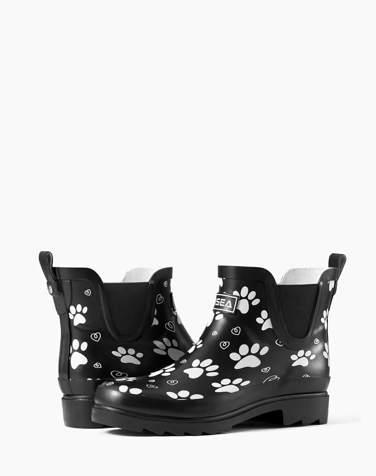 Printed 1 Women's Chelsa Rubber Ankle Rain Boots for XSX94WCP image 4
