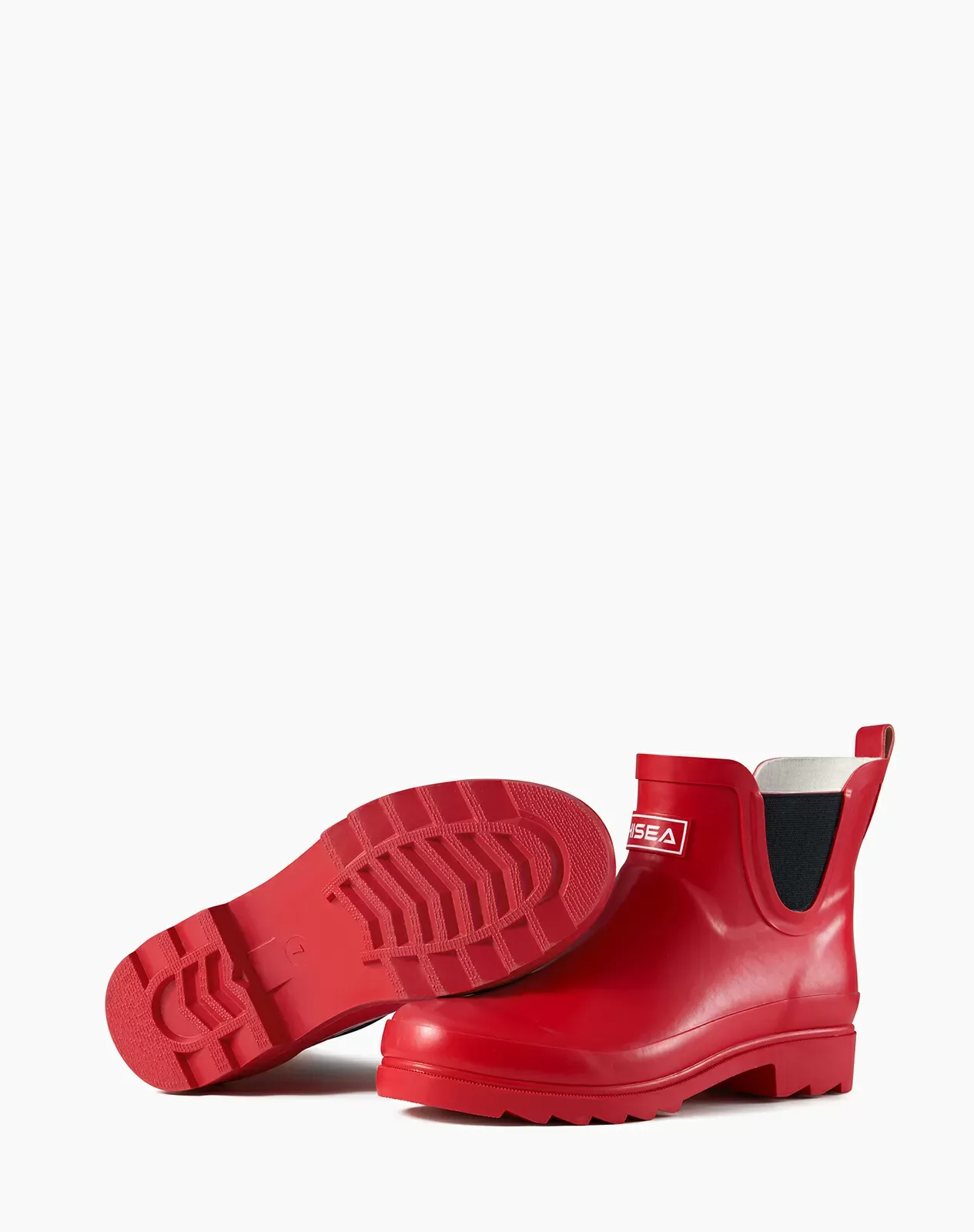 Red Women's Chelsa Rubber Ankle Rain Boots for XSX94WCP image 3