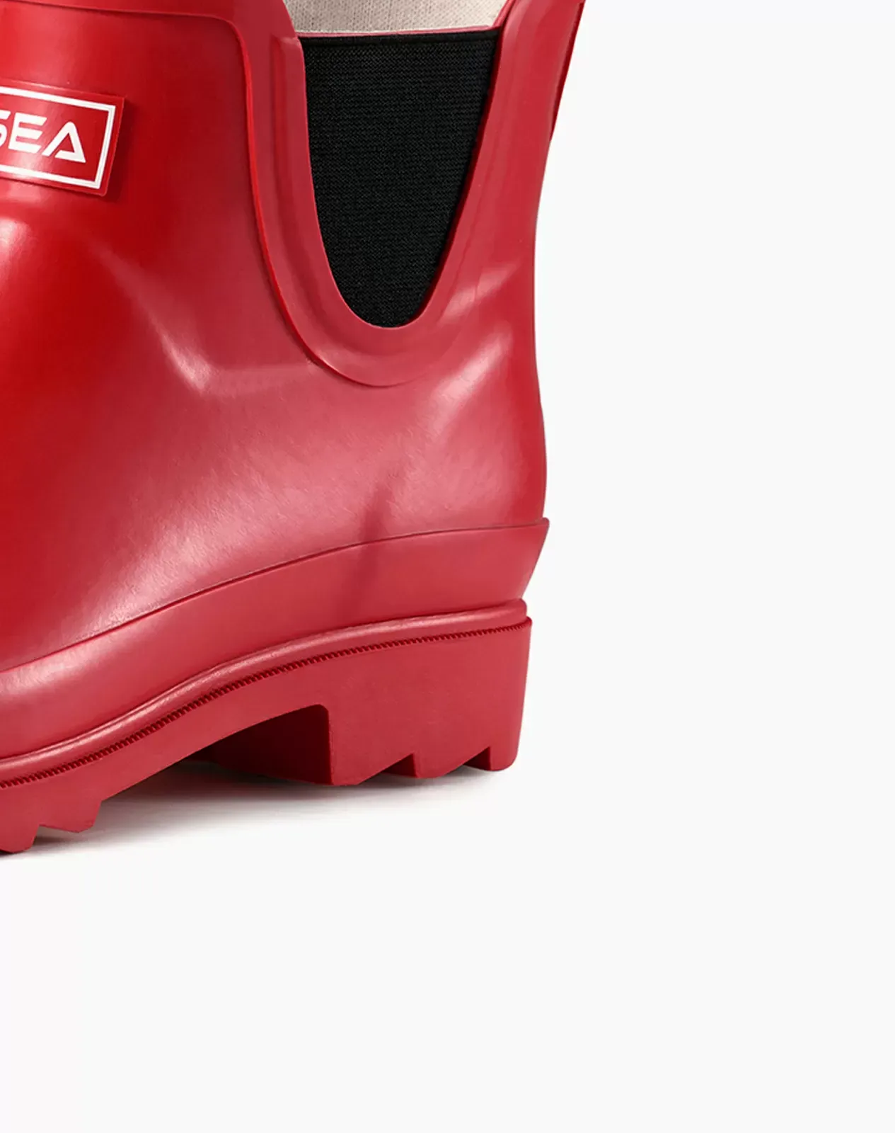 Red Women's Chelsa Rubber Ankle Rain Boots for XSX94WCP image 6