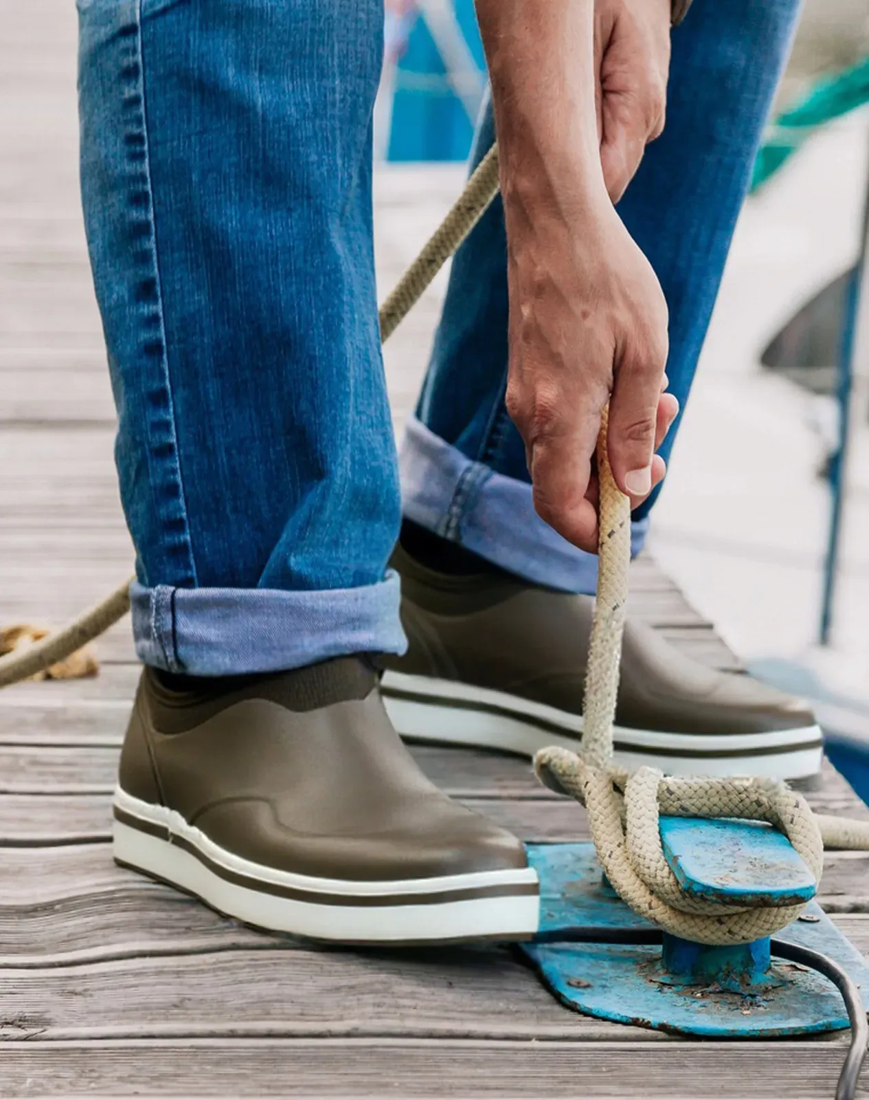 Green Men's Garden & Farm Deck Boots for XSX97CP image 6