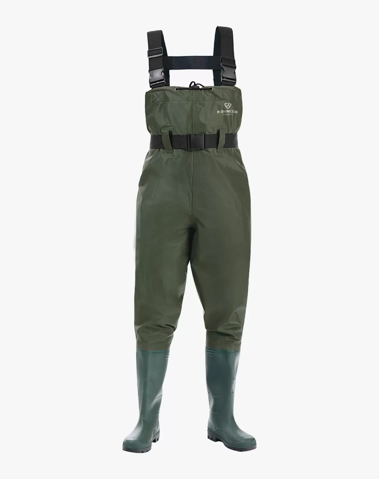 Green Men's PVC Chest Fishing Waders for XSY01 image 2