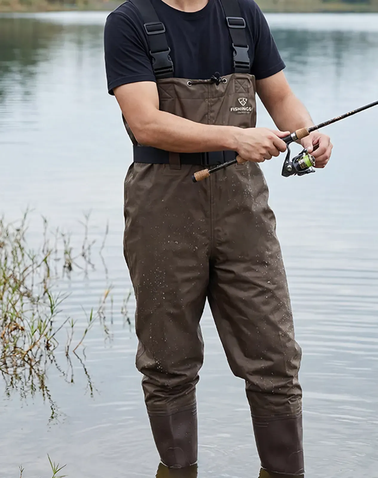 Men's PVC Chest Fishing Waders AquaShell $55.99 | HISEA