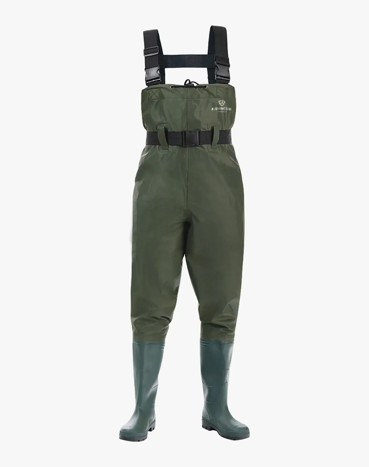 Green Men's PVC Chest Fishing Waders for XSY01CP image 2