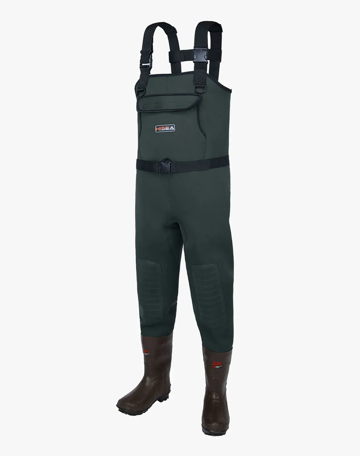 Green Neoprene Fishing Chest Waders for XSY03ACP image 2