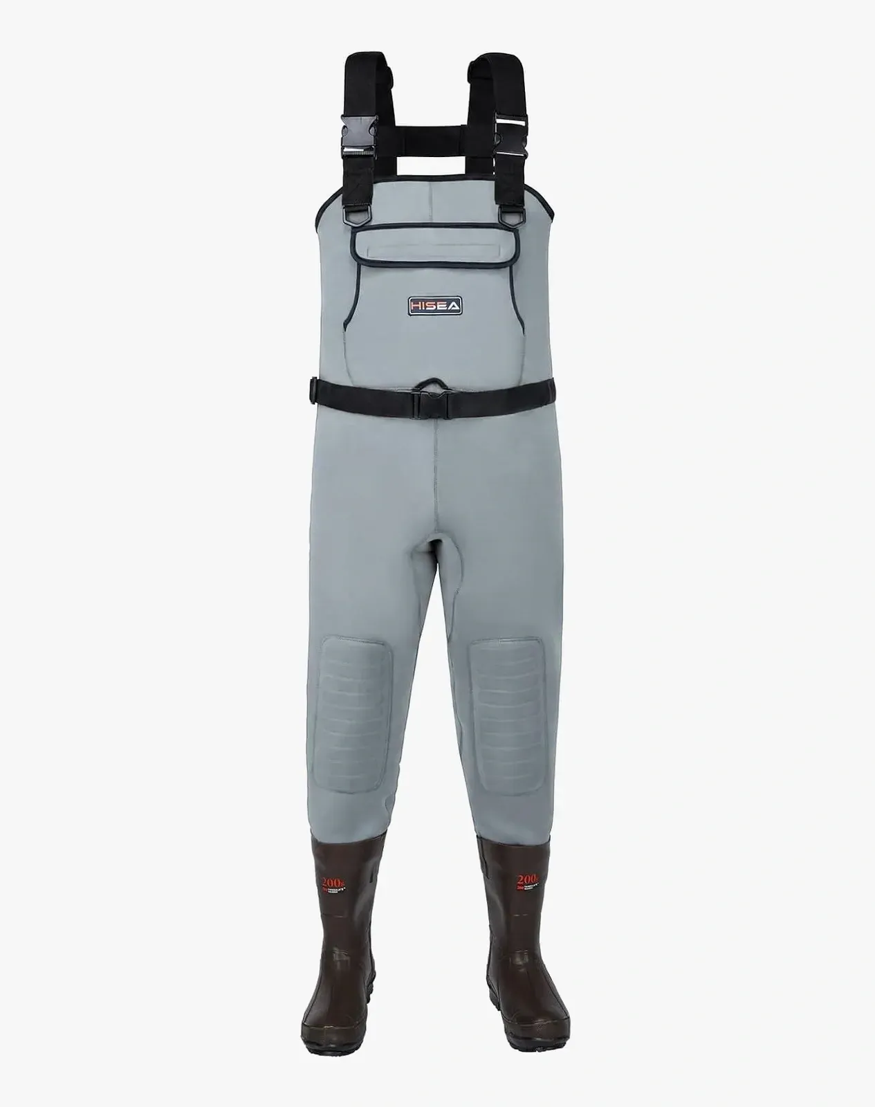 Grey Neoprene Fishing Chest Waders for XSY03ACP image 1