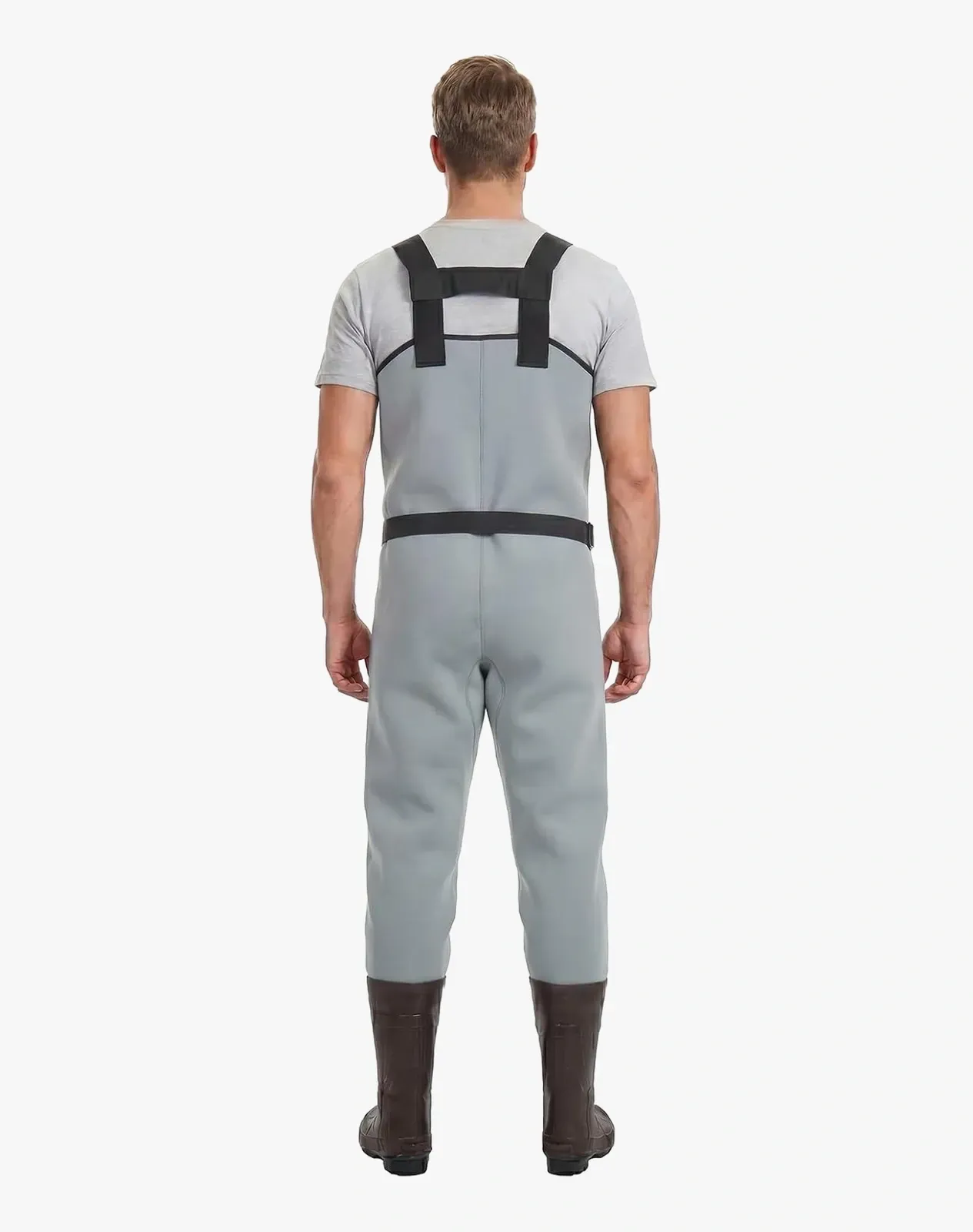 Grey Neoprene Fishing Chest Waders for XSY03ACP image 3