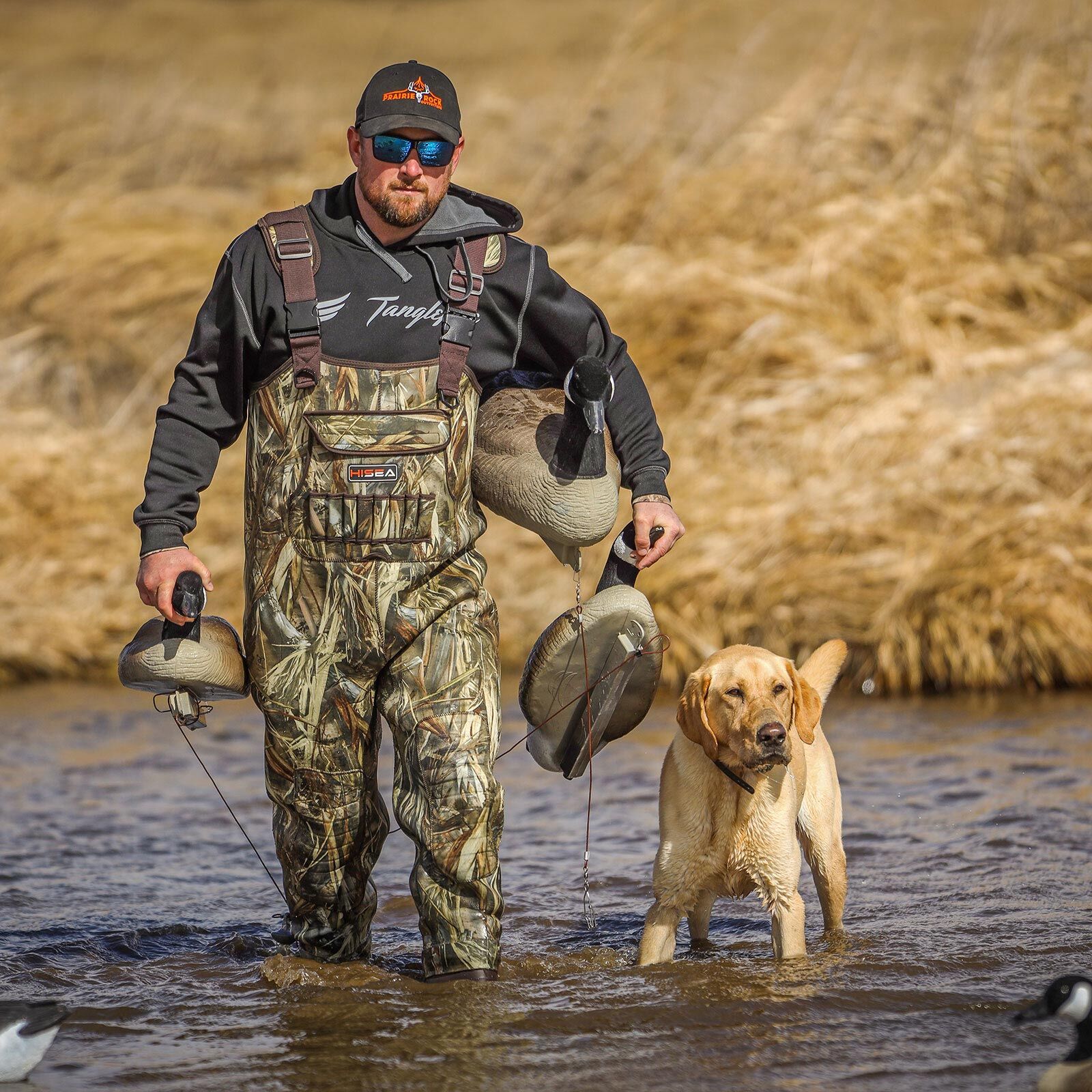 Black 200 Gram Neoprene Hunting Waders for XSY08ACP image 8