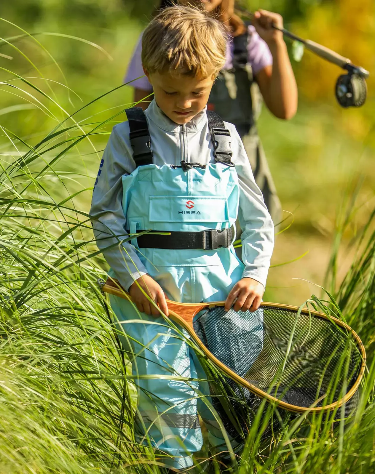 Blue Kids Nylon PVC Chest Waders for XSY09TCP image 5