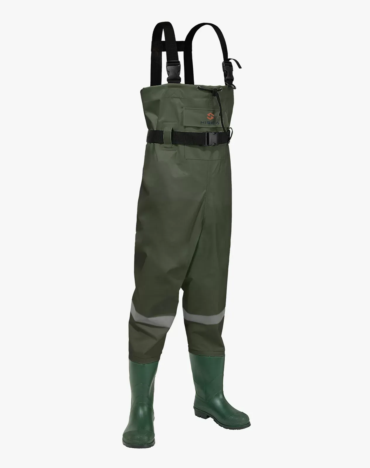 Green Kids Nylon PVC Chest Waders for XSY09TCP image 2