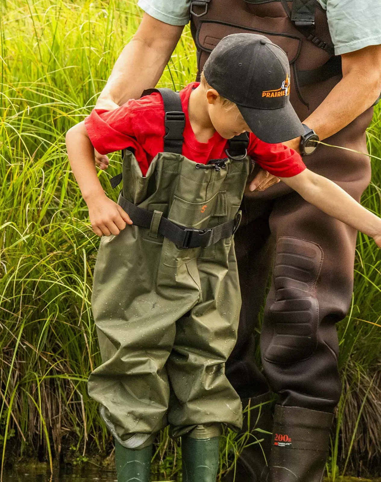 Green Kids Nylon PVC Chest Waders for XSY09TCP image 6