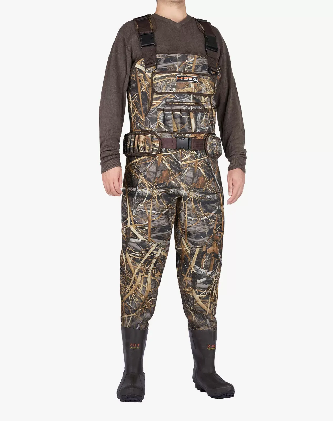 Camo 3 800 Gram Insulated Neoprene Hunting Waders for XSY10ACP image 2
