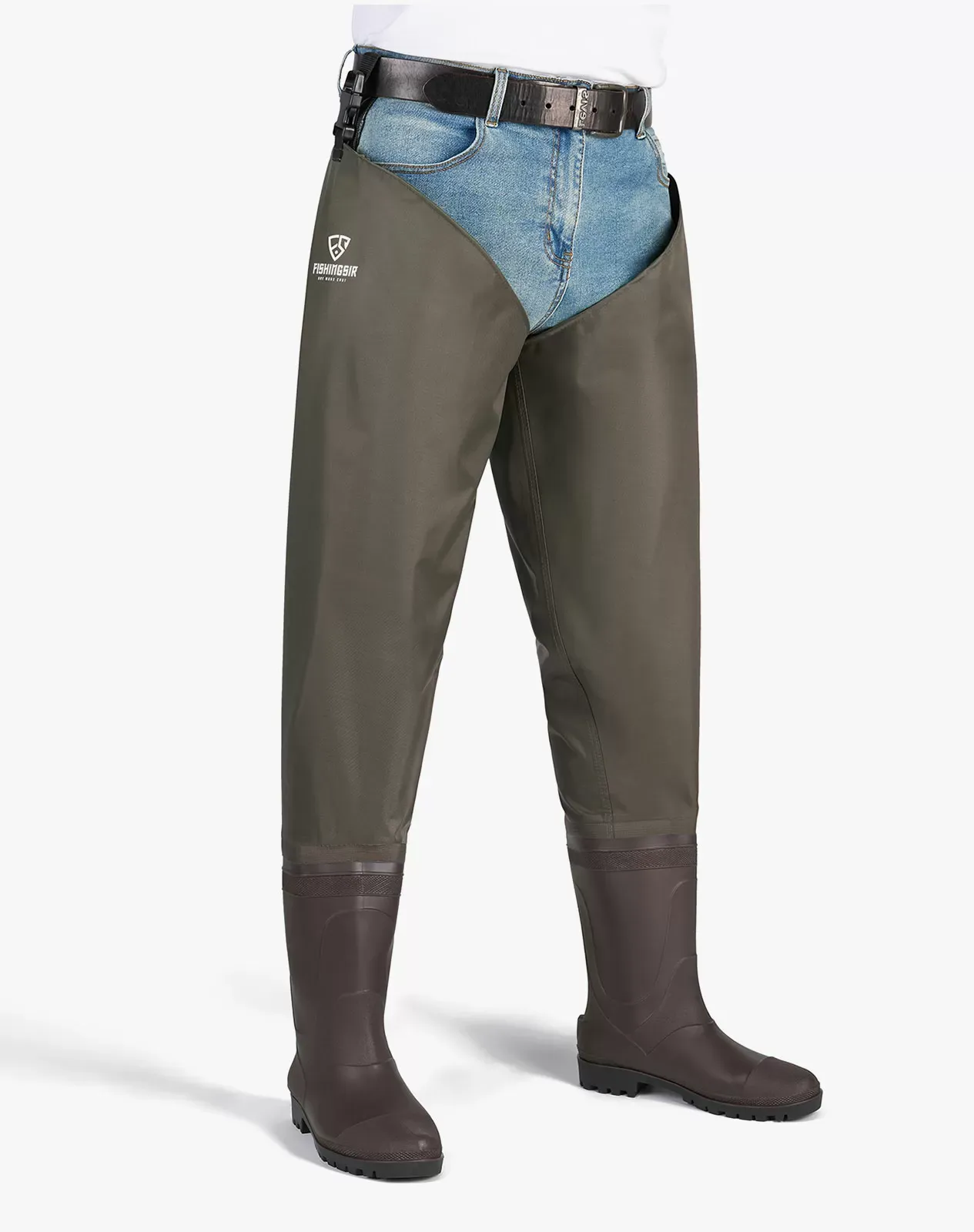 Brown Fishing Hip Waders for XSY1801CP image 2