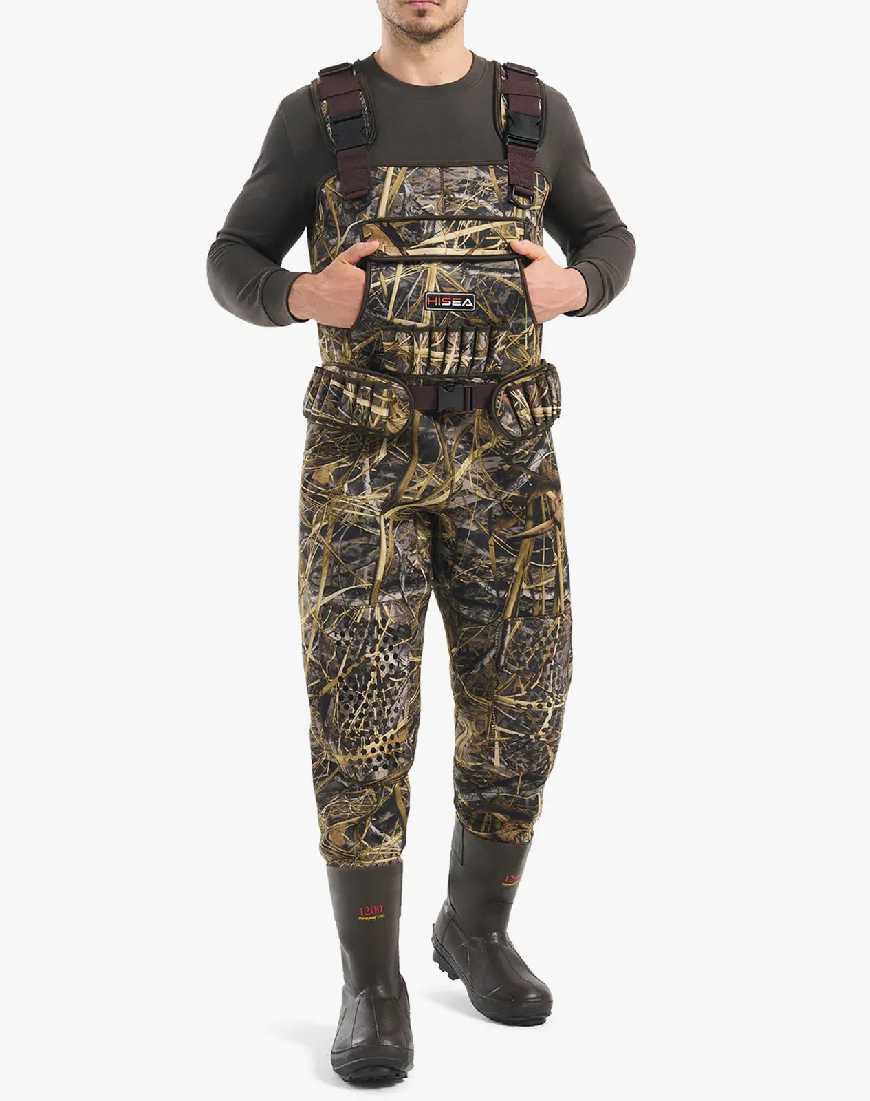 Camouflage 4.5mm Insulated Neoprene Waders for XSY45ACP image 3