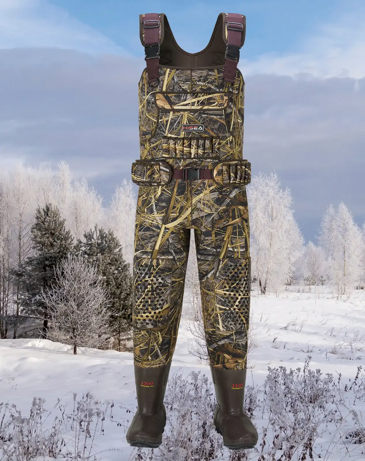 Camouflage 4.5mm Insulated Neoprene Waders for XSY45ACP image 5