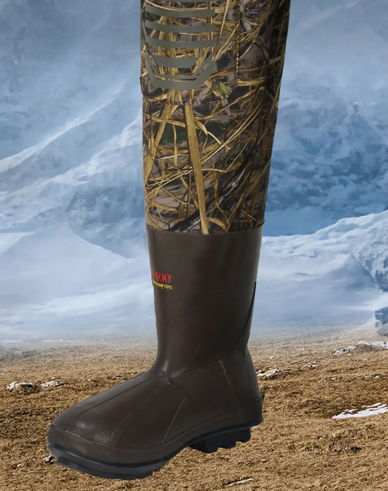 Camouflage 5.5mm Insulated Neoprene Waders with Front Light for XSY47ACP image 3