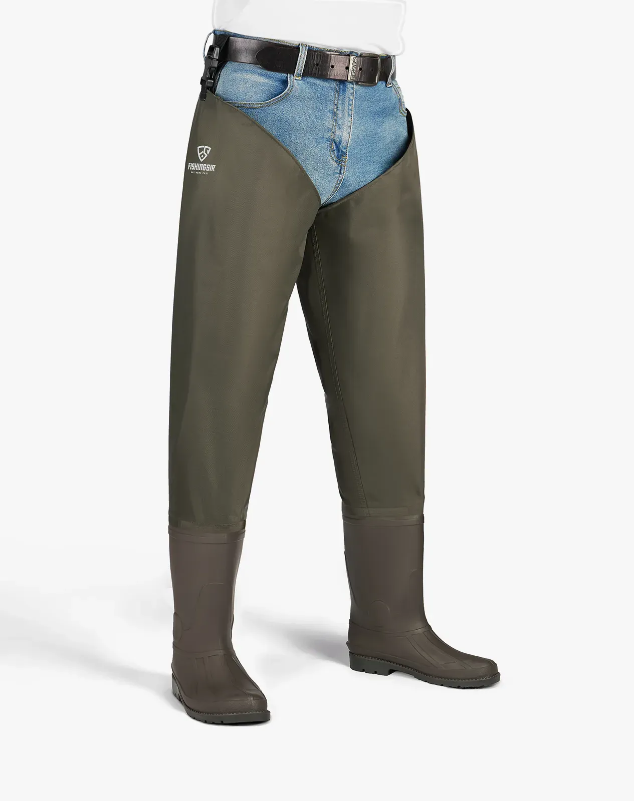 Brown 420D Nylon Waterproof PVC Coating Waders for XSY60ACP image 4