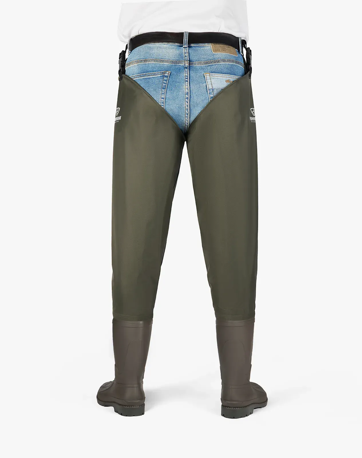 Brown 420D Nylon Waterproof PVC Coating Waders for XSY60ACP image 5