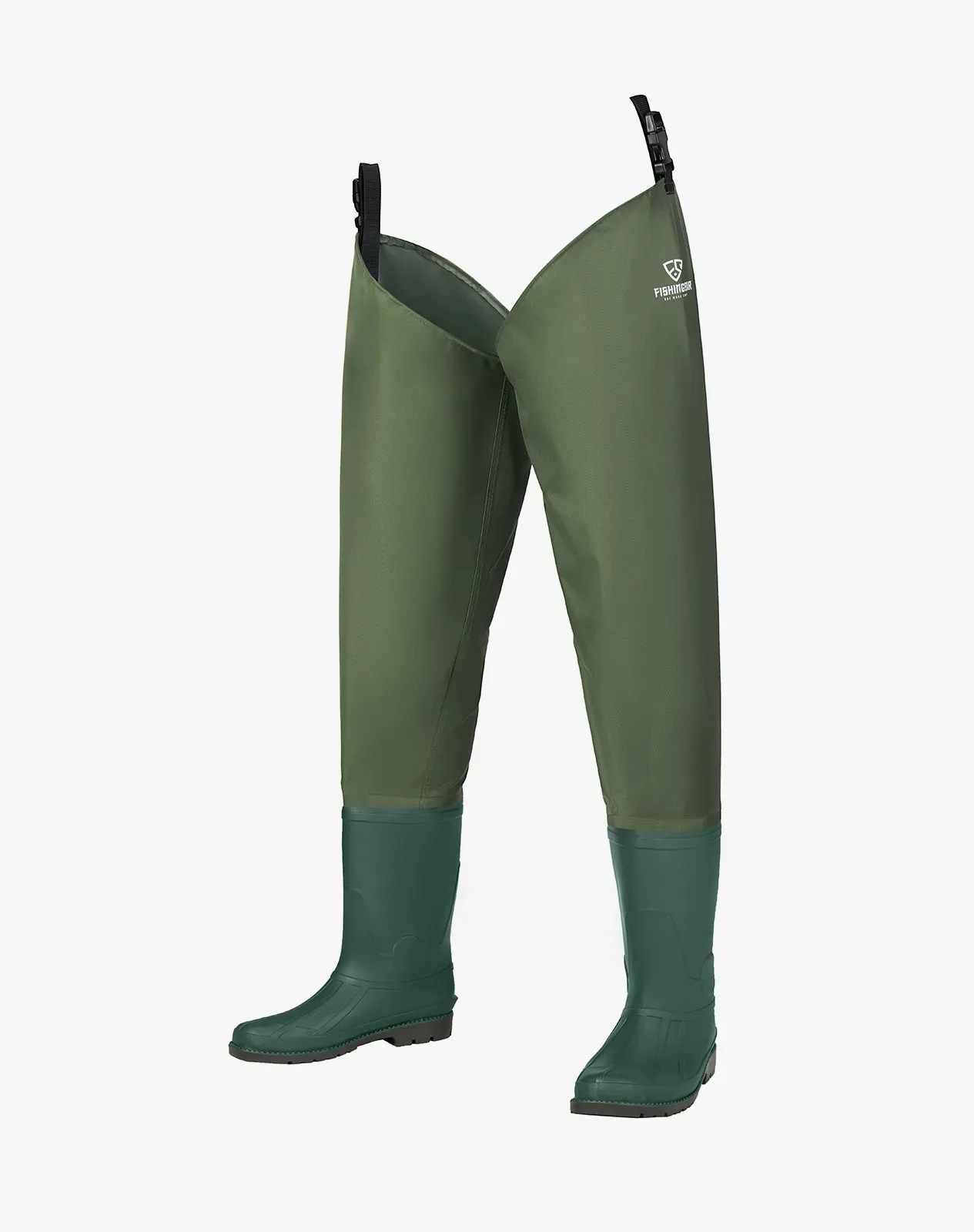 Green 420D Nylon Waterproof PVC Coating Waders for XSY60ACP image 2