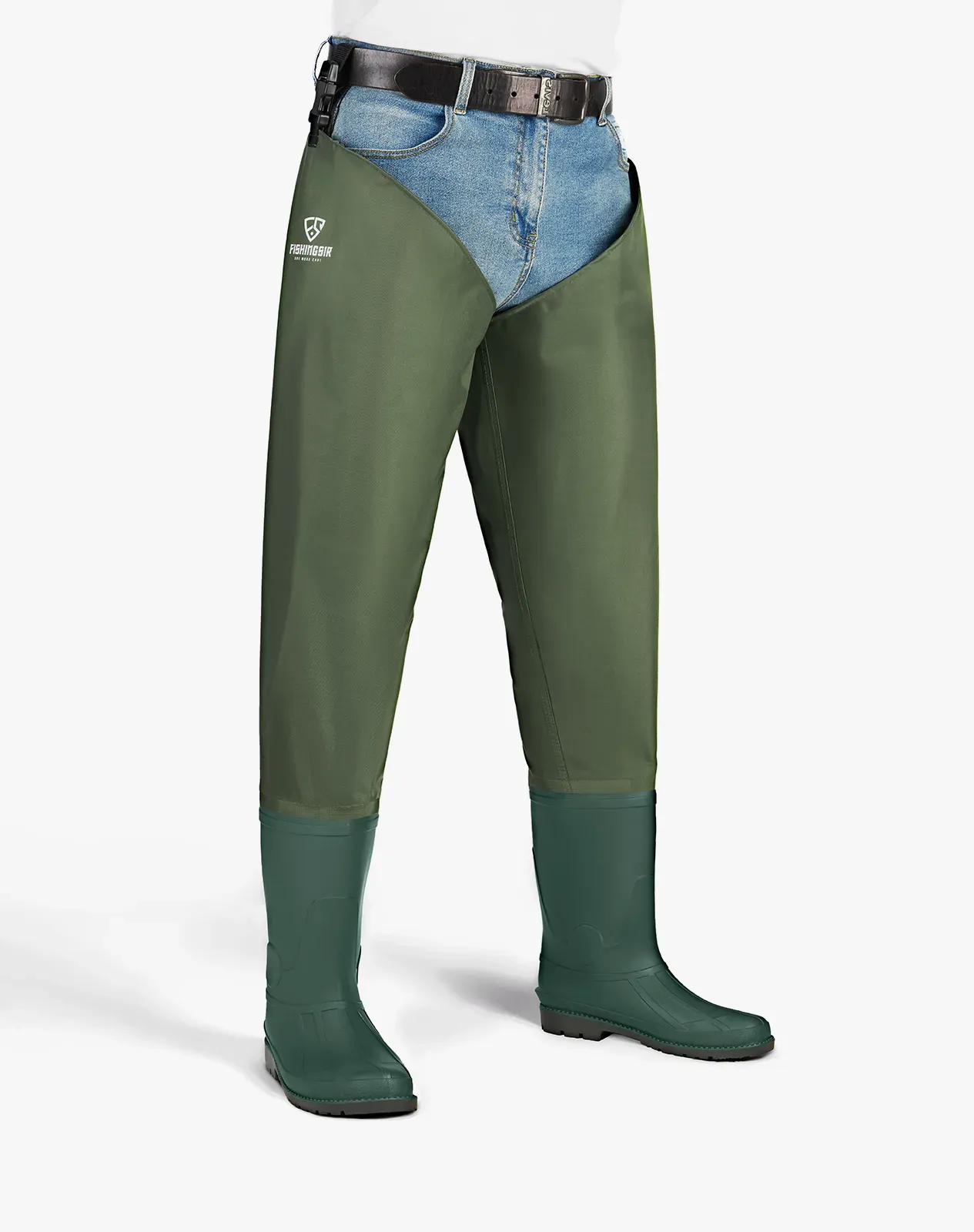 Green 420D Nylon Waterproof PVC Coating Waders for XSY60ACP image 4