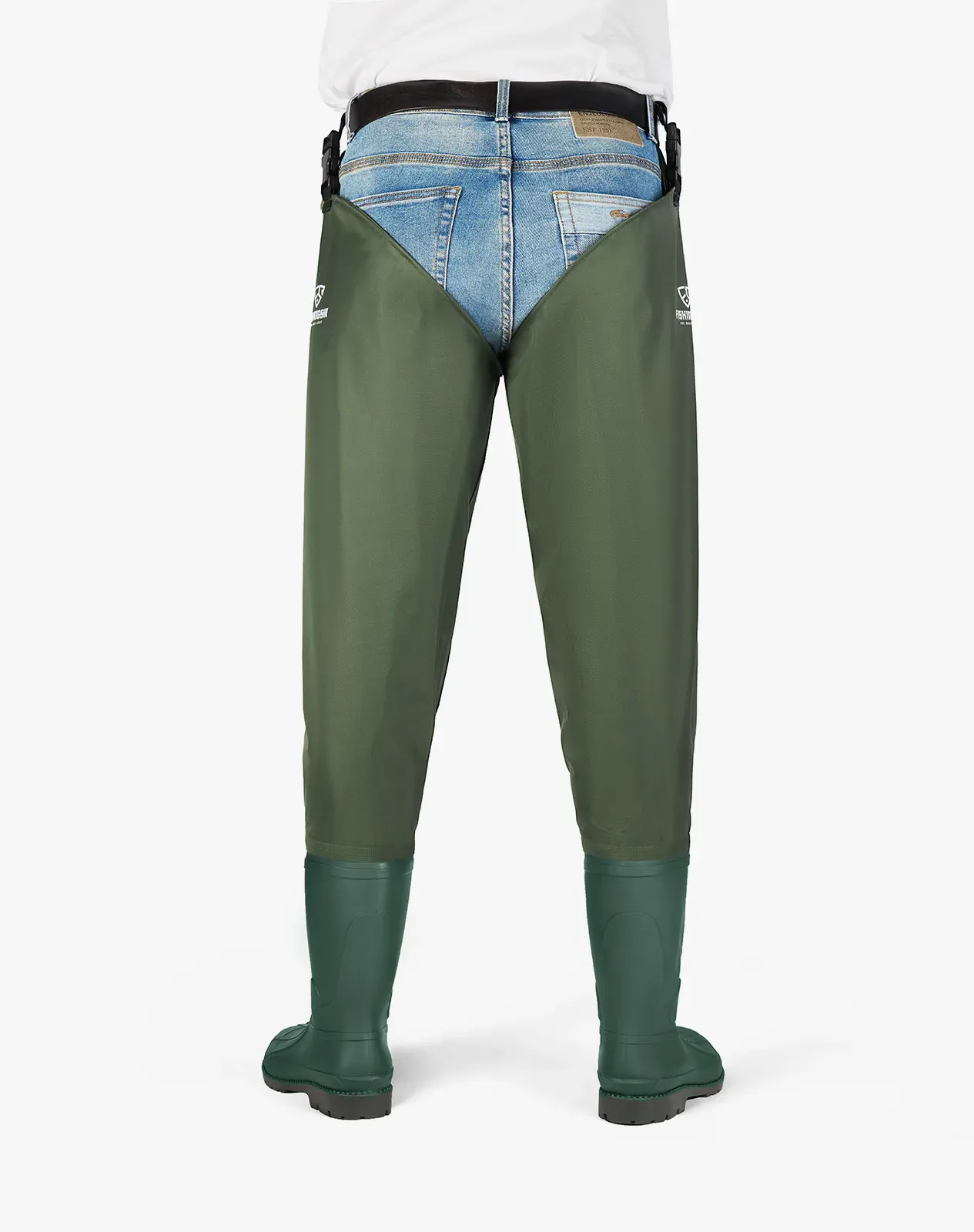 Green 420D Nylon Waterproof PVC Coating Waders for XSY60ACP image 5