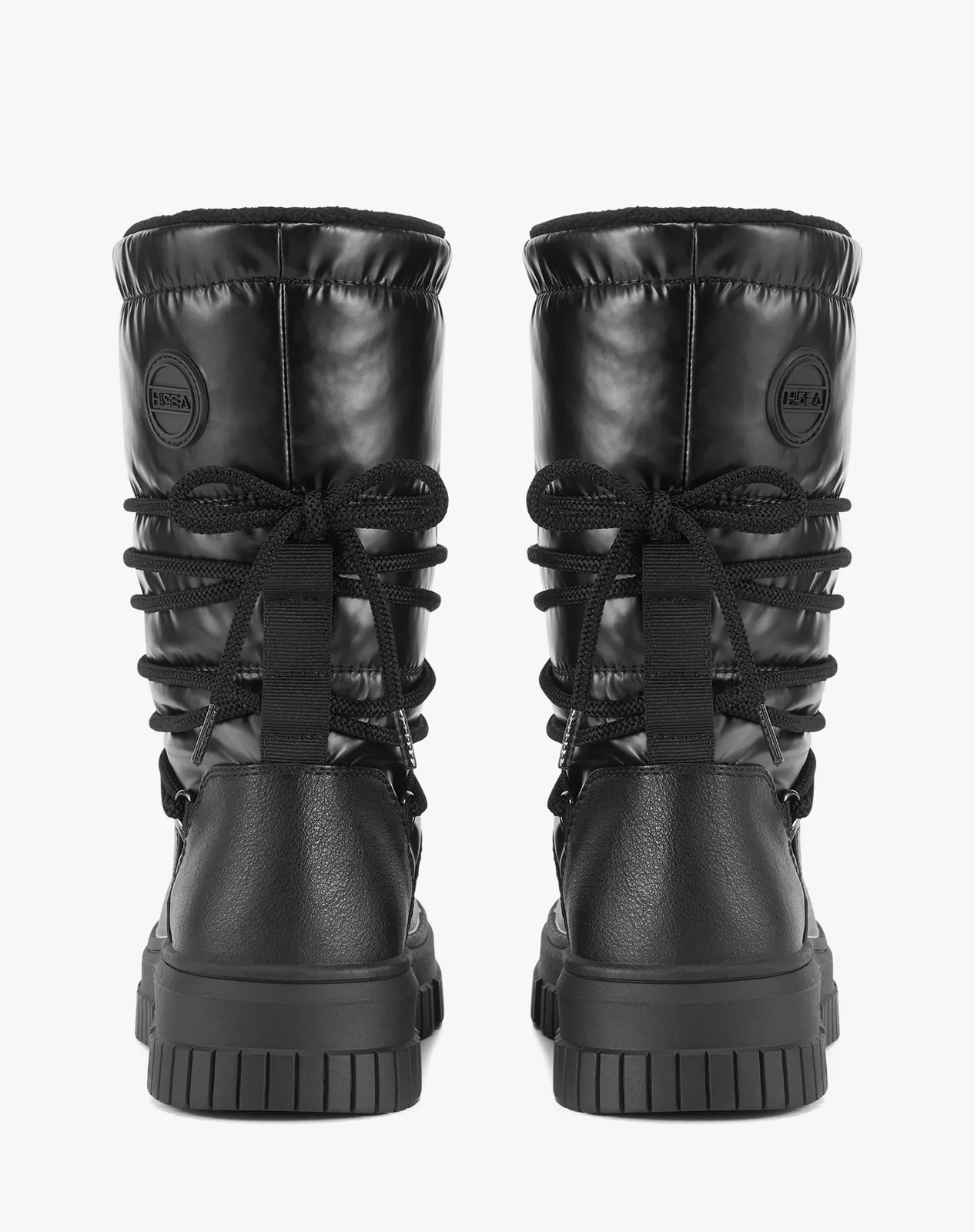 Women’s Waterproof Calf-High PU Snow Boots With Wrap Laces for XZ113WCP image 4