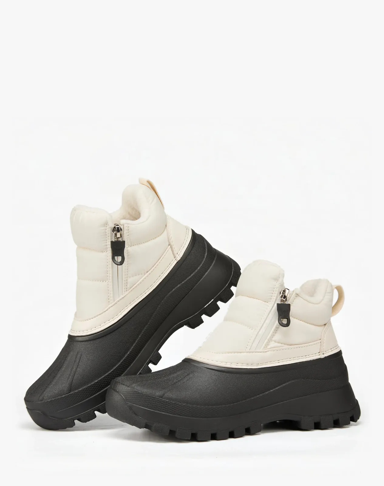 White Women’s Waterproof Ankle Insulated Duck Boots for XZ148WCP image 5