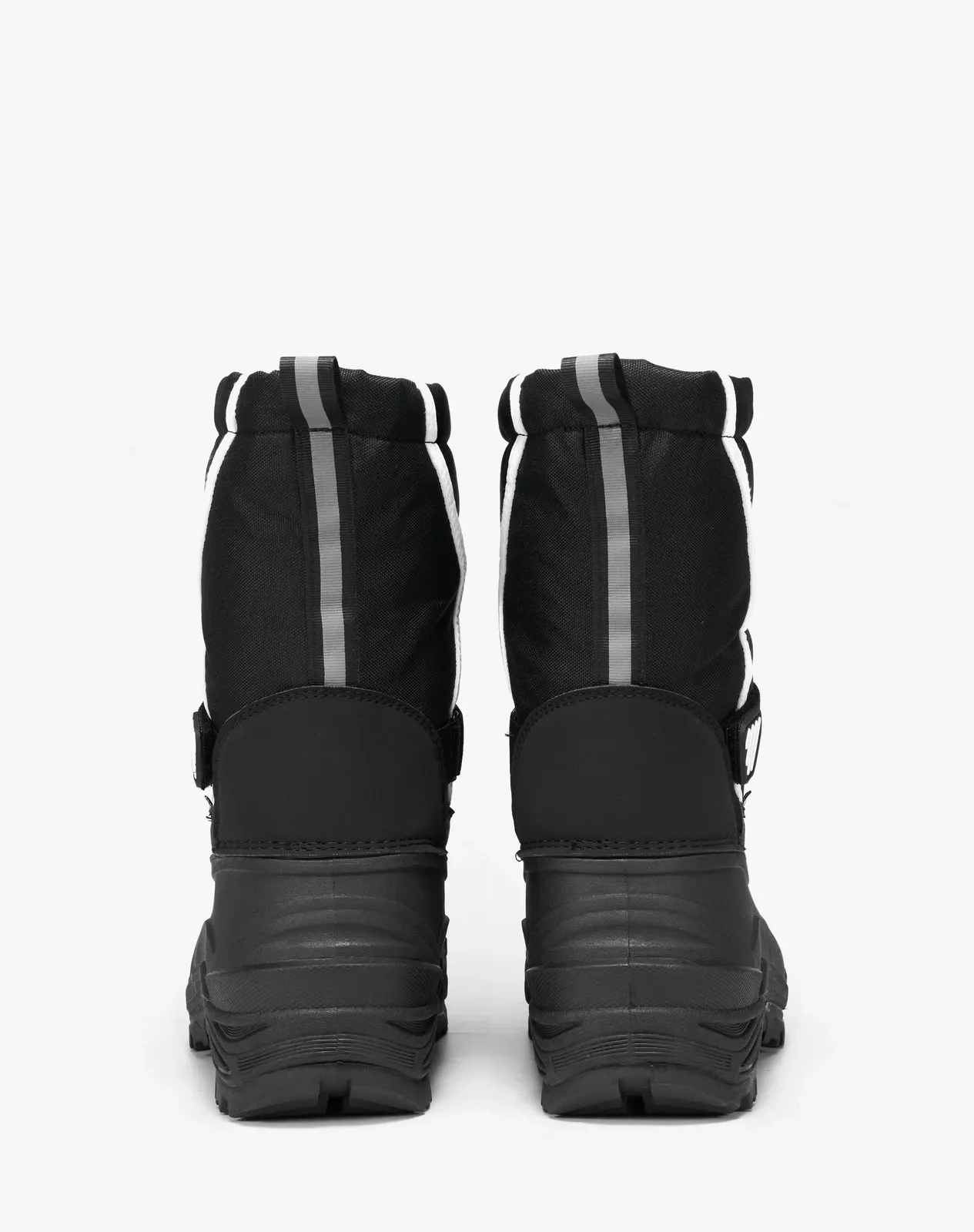 Black Men’s Canvas Duck Boots With Fur-Lined Strap Closure for XZ154CP image 4