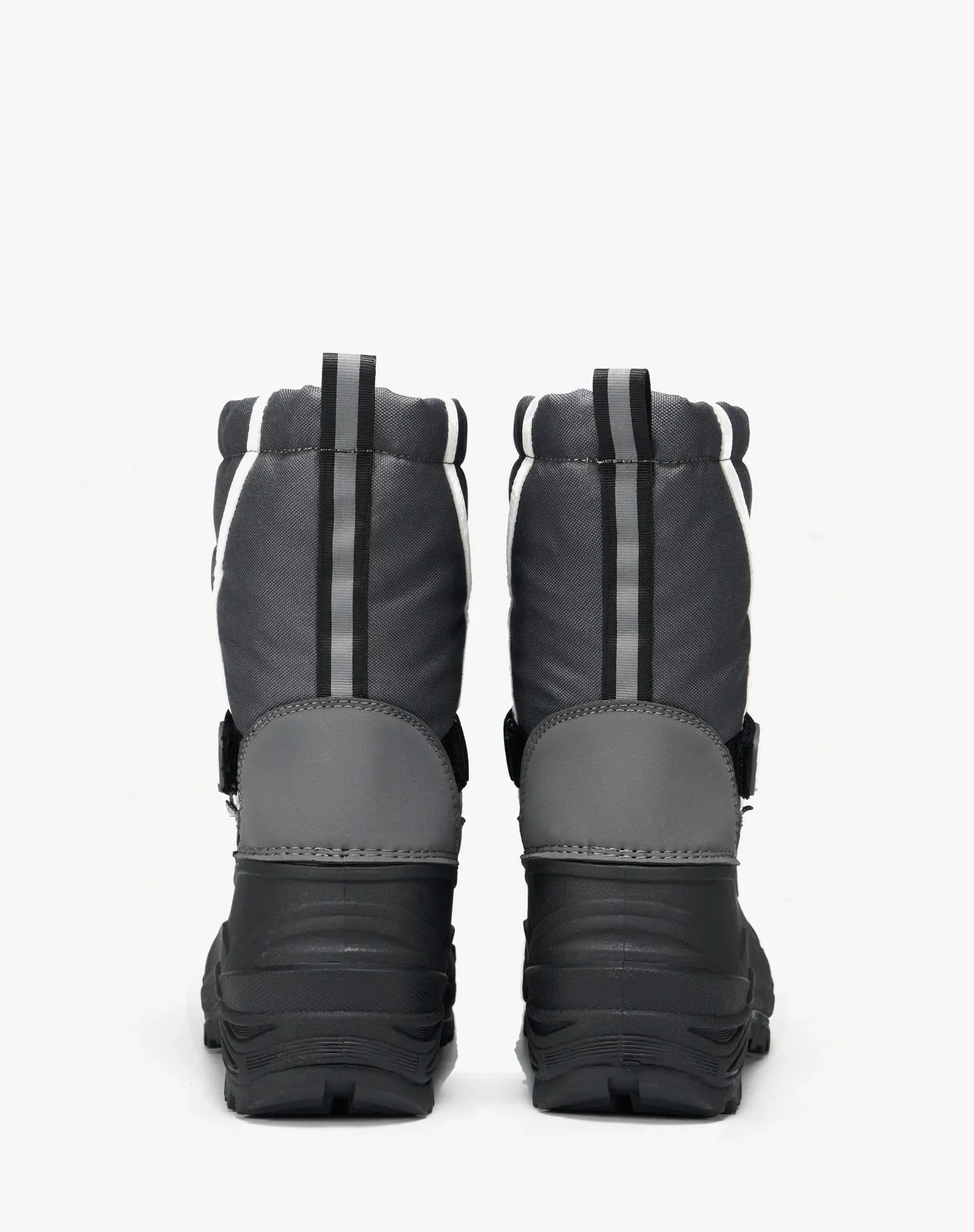 Grey Men’s Canvas Duck Boots With Fur-Lined Strap Closure for XZ154CP image 4