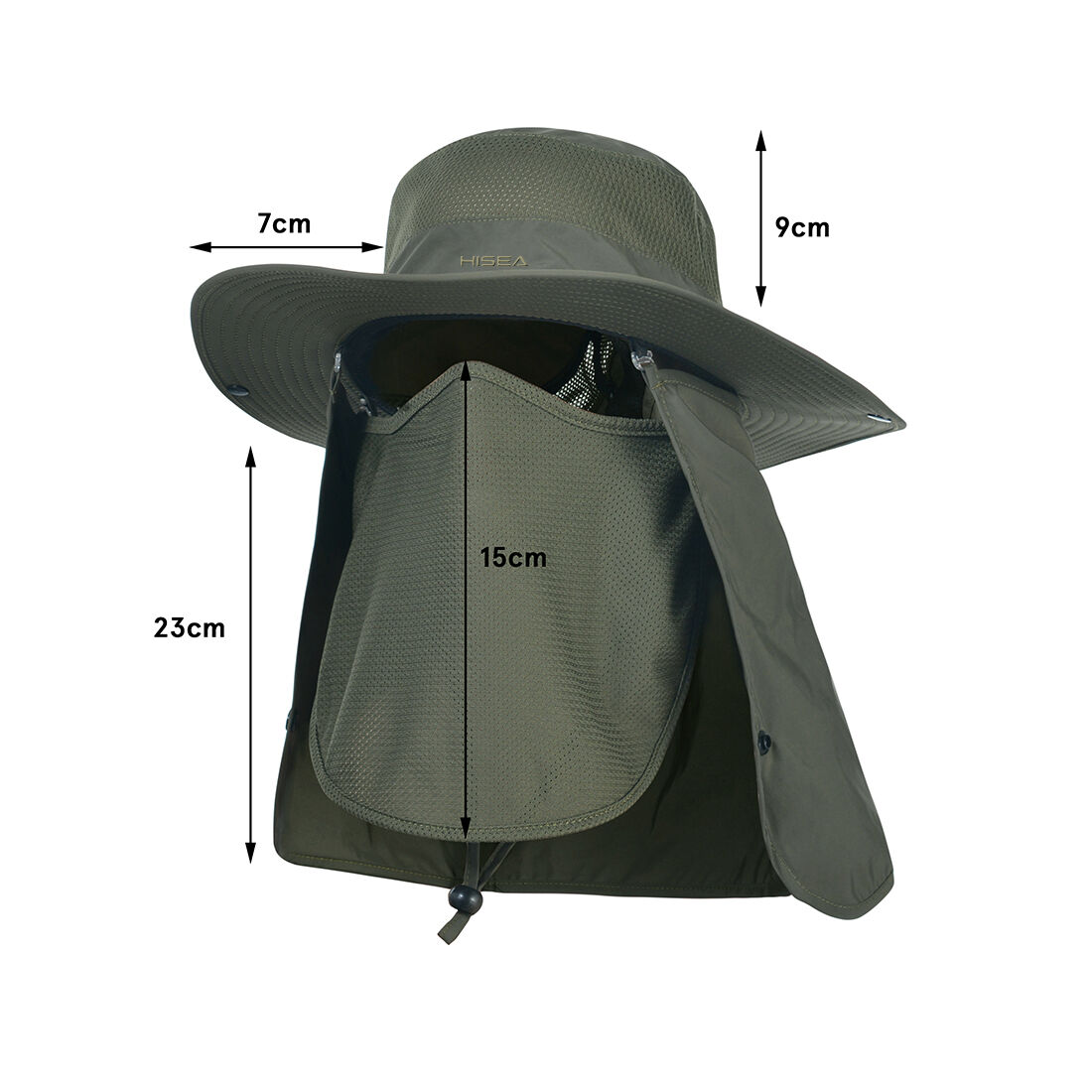 Turquoise HISEA UPF 50+ Wide Brim Sun Hat for HMZ005CP image 2